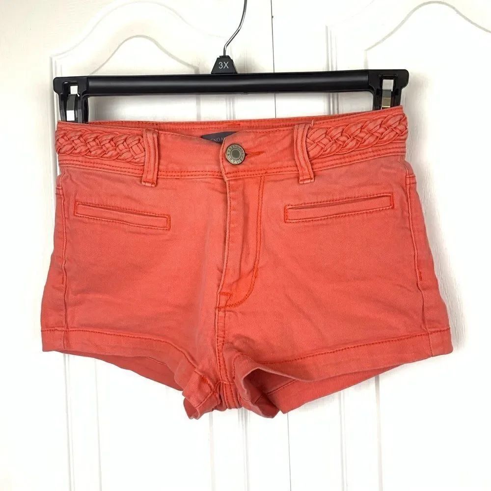 Kendall & Kylie Coral Denim Shorts‎